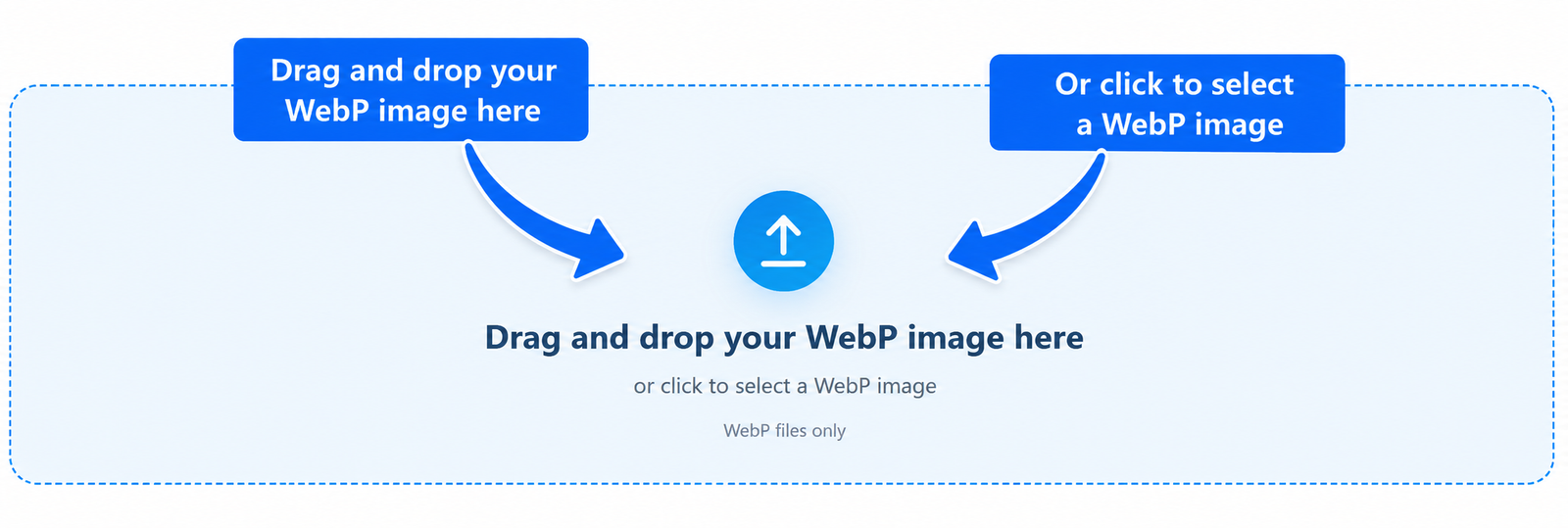 Upload a WebP image to convert it to JPG