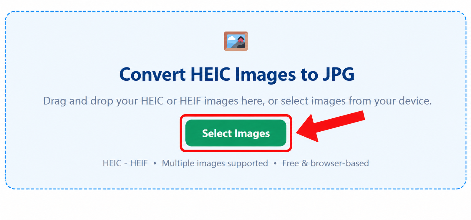 Upload HEIC images to convert HEIC to JPG online