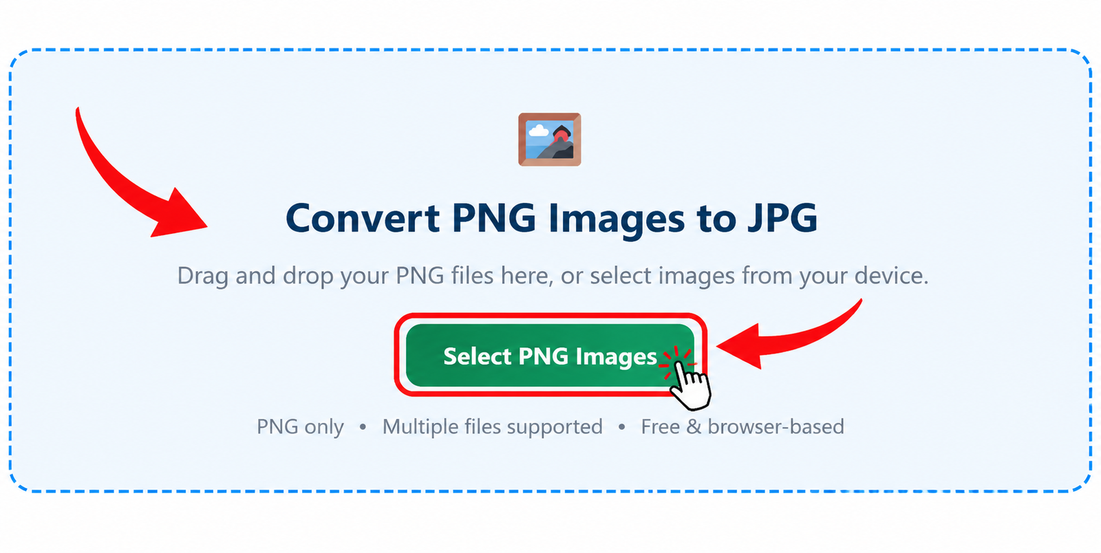 Upload PNG images to the PNG to JPG converter