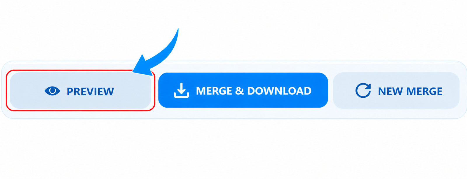 Preview merged ID card front and back before downloading